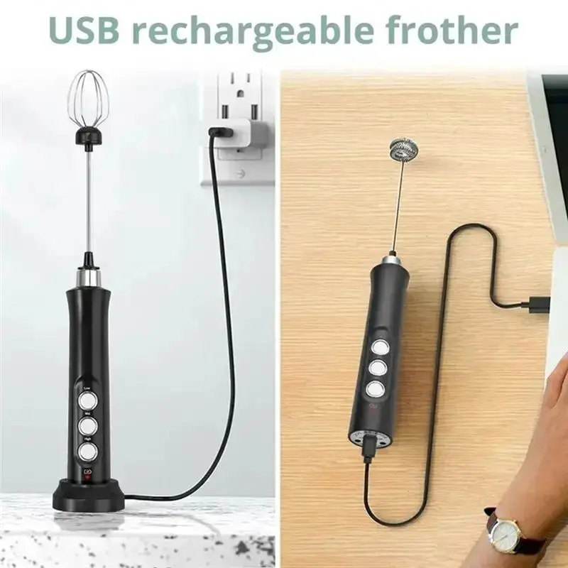[NEW!A67Z】 Handheld Electric Milk Frother Mini Milk Blender Suitable For Beating Eggs In The Kitchen B