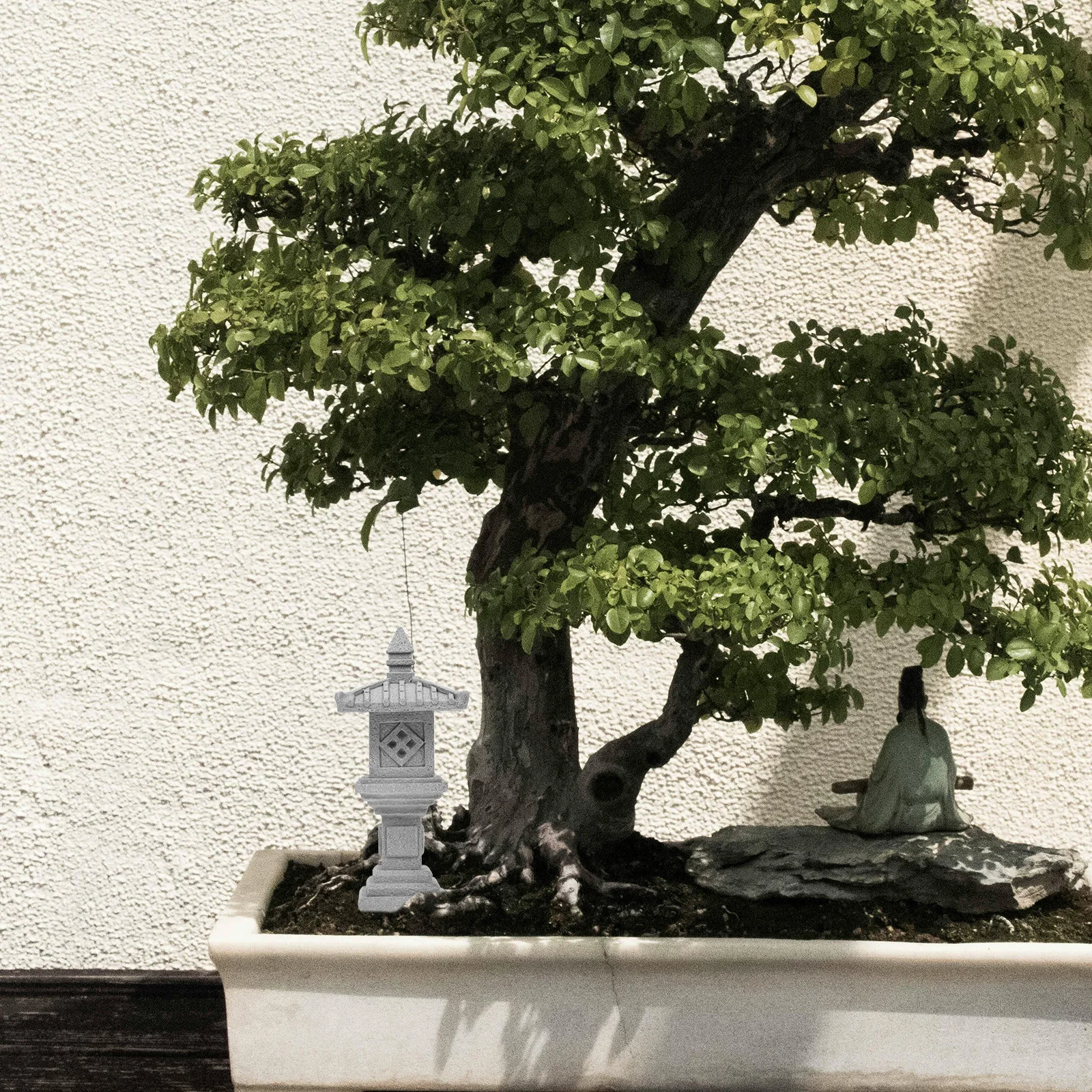 

Miniature Pagoda Statue Realistic Stone Craft for Garden Outdoor Decor Mini Zen Garden Accessory Pavilion Ornament