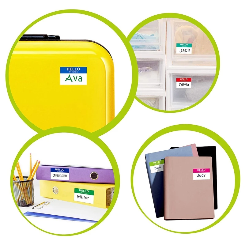 J6PA Name Labels Identification Badges for Conference Office School Home 45PCS