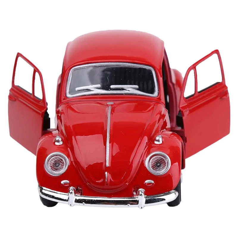 1/36 Scale Diecast Metal Pull Back Action Drives Car Forward Car Model Toy for Gift/Kids (RED)