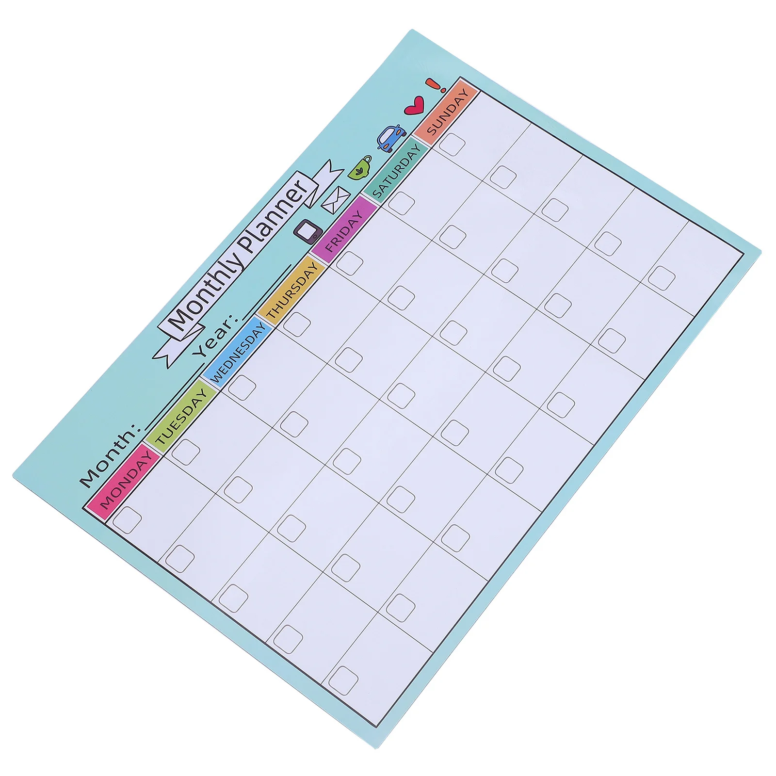 

1Pcs Magnetic Monthly Plan Board Removable Erasable Home Schedule Fridge Note Organizer Home Message Board Refrigerator Sticker