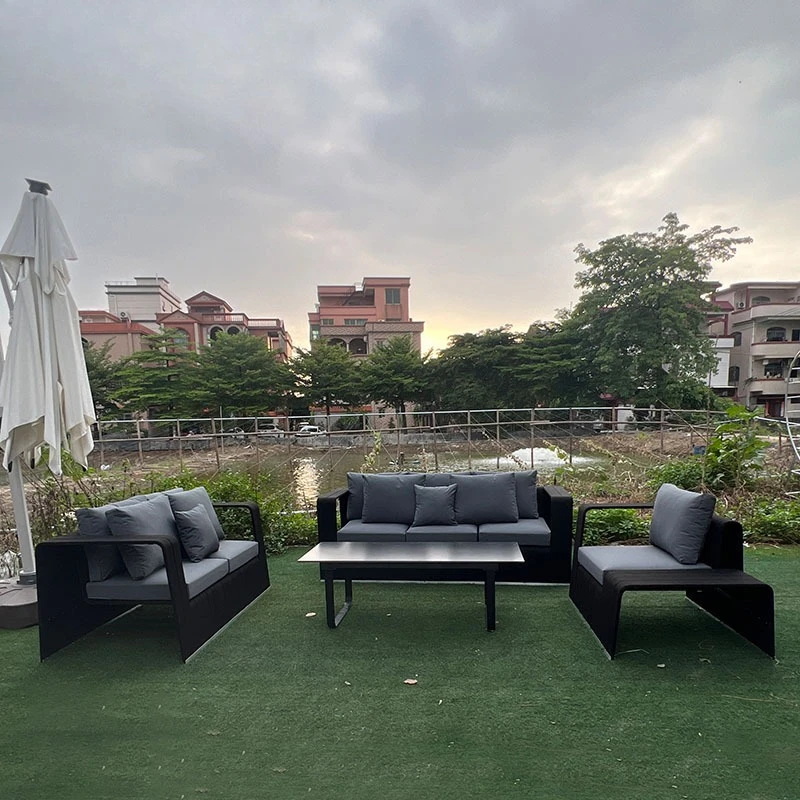 

Outdoor sofa single rattan chair waterproof and sunscreen combination living room balcony courtyard hotel casual coffee table
