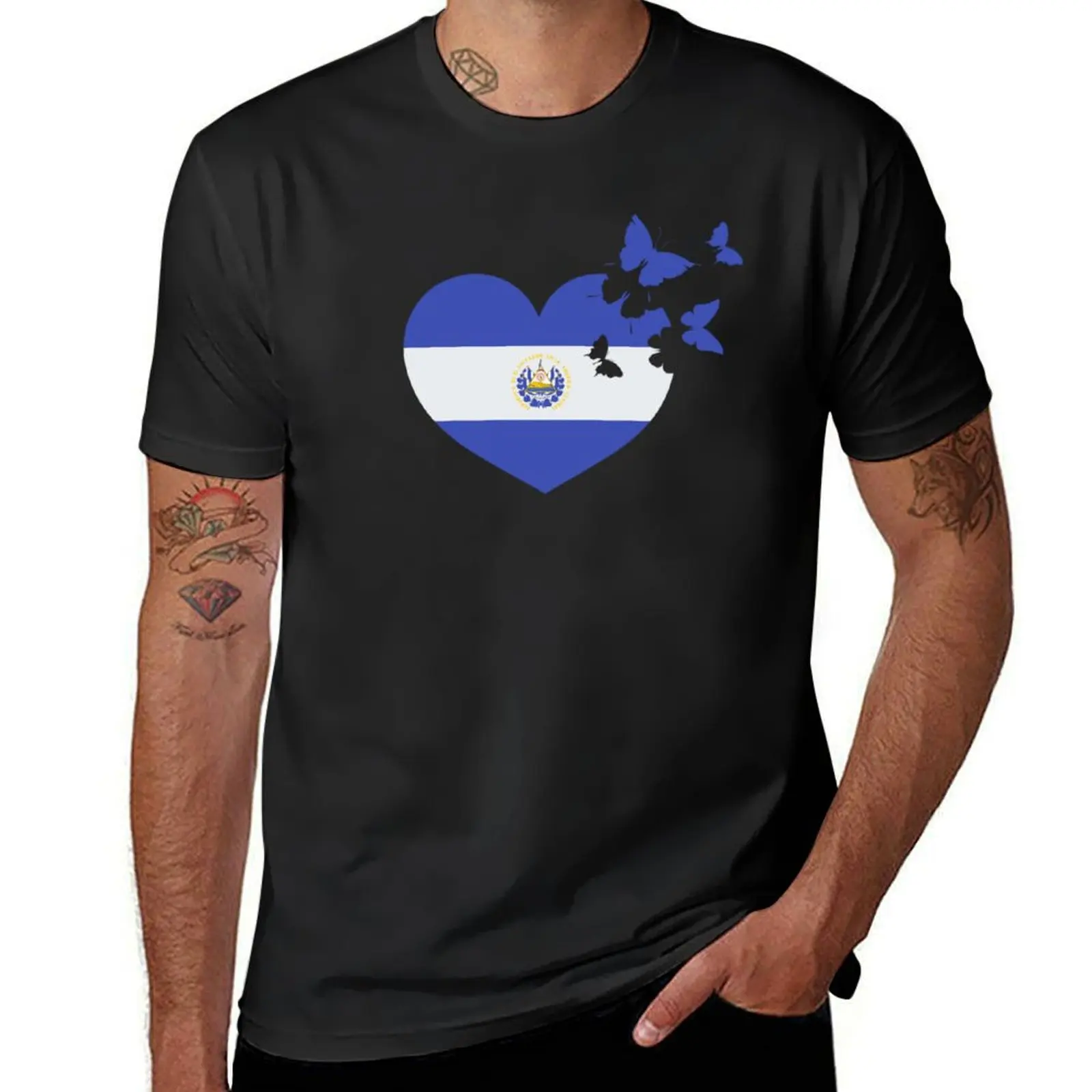 

heart Flag Of El Salvador , heart gift womens mens funny gifts roots flag proud T-Shirt vintage t shirts men clothing