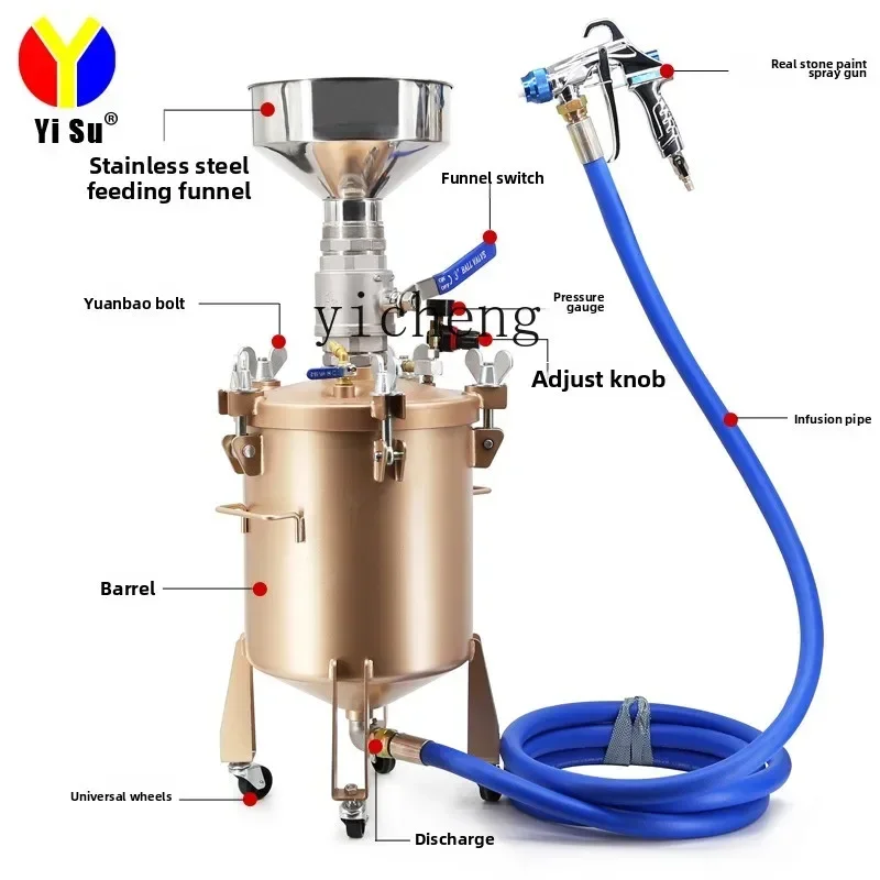 Multifunctional Exterior Wall Real Stone Paint Sprayer Cement Slurry Brushing Waterproof Fireproof Water-in-Water Sand