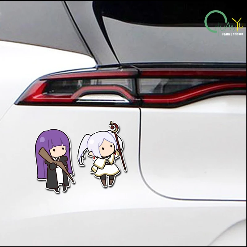 Two Anime Girl Moony Frieren Interesting Wall Stickers Wardrobe Cupboard Decal Personality Tile Chambre