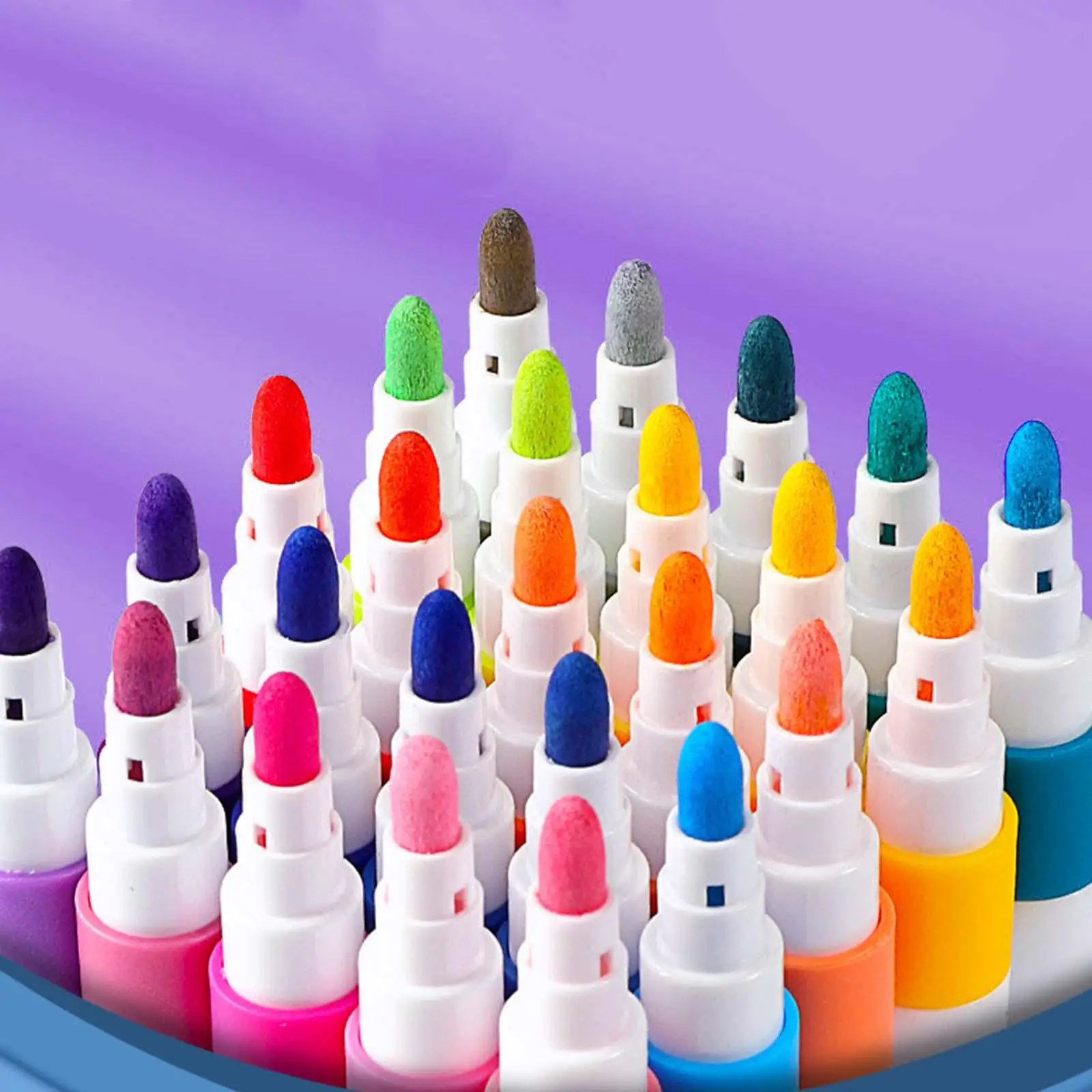 120 Pieces Acrylic Paint Markers with Storage Box for Window Metal Canvas