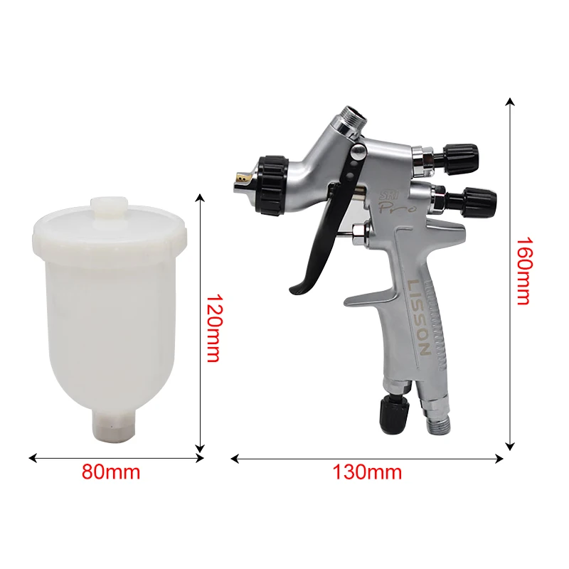 LISSON Mini Paint Spray Gun Professional for Car Automotive Spot Repair Air Sprayer Tool Touch Up Small Painting Airbrush Pistol