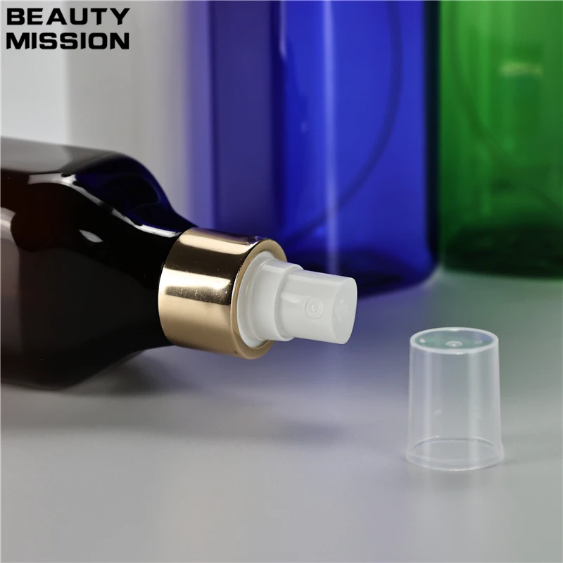 New Arrival 300ml X 20 Multicolor Empty Plastic Bottle With Gold Silver Collar Spray Pump Cosmetics Water Fine Mist Spray Bottle