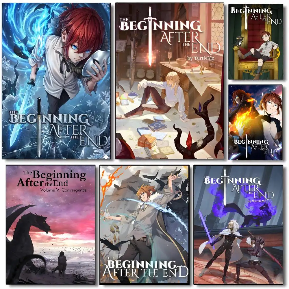 The Beginning After the End Manhwa Poster Self-adhesive Advanced Aesthetic Printing Paper Wall Art for Living Room Home Decor