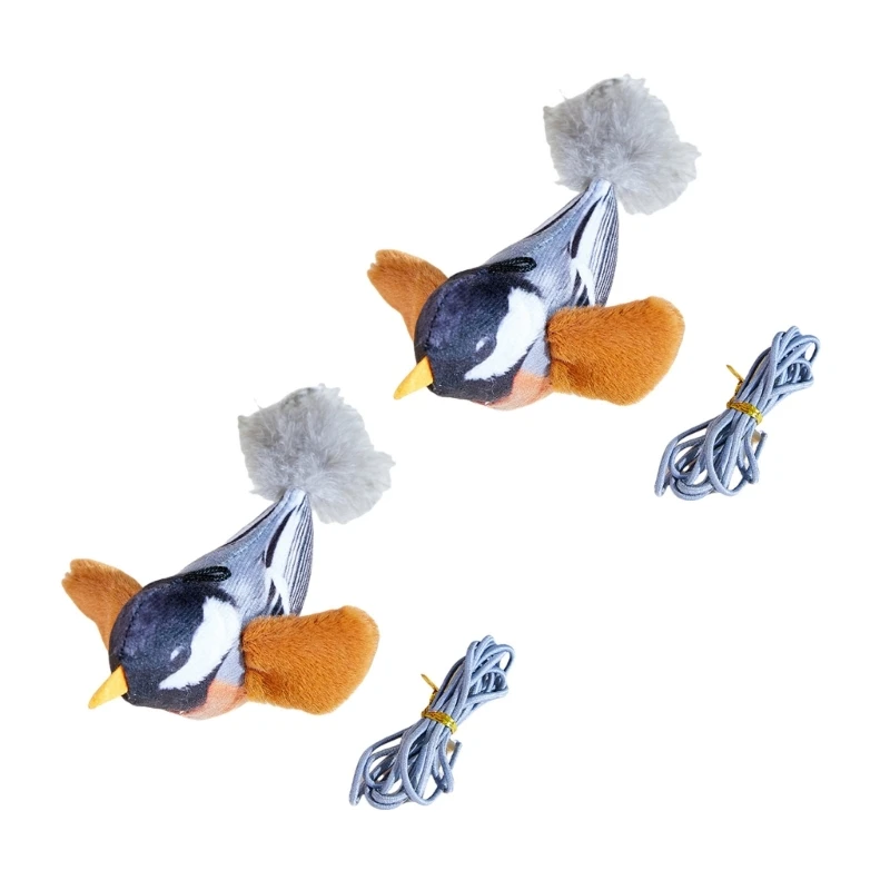 Cats Teething Toy Chirping Bird Shape for Kitten Chew Better Attract Cats Cartoon Bird Shape Exercise Training