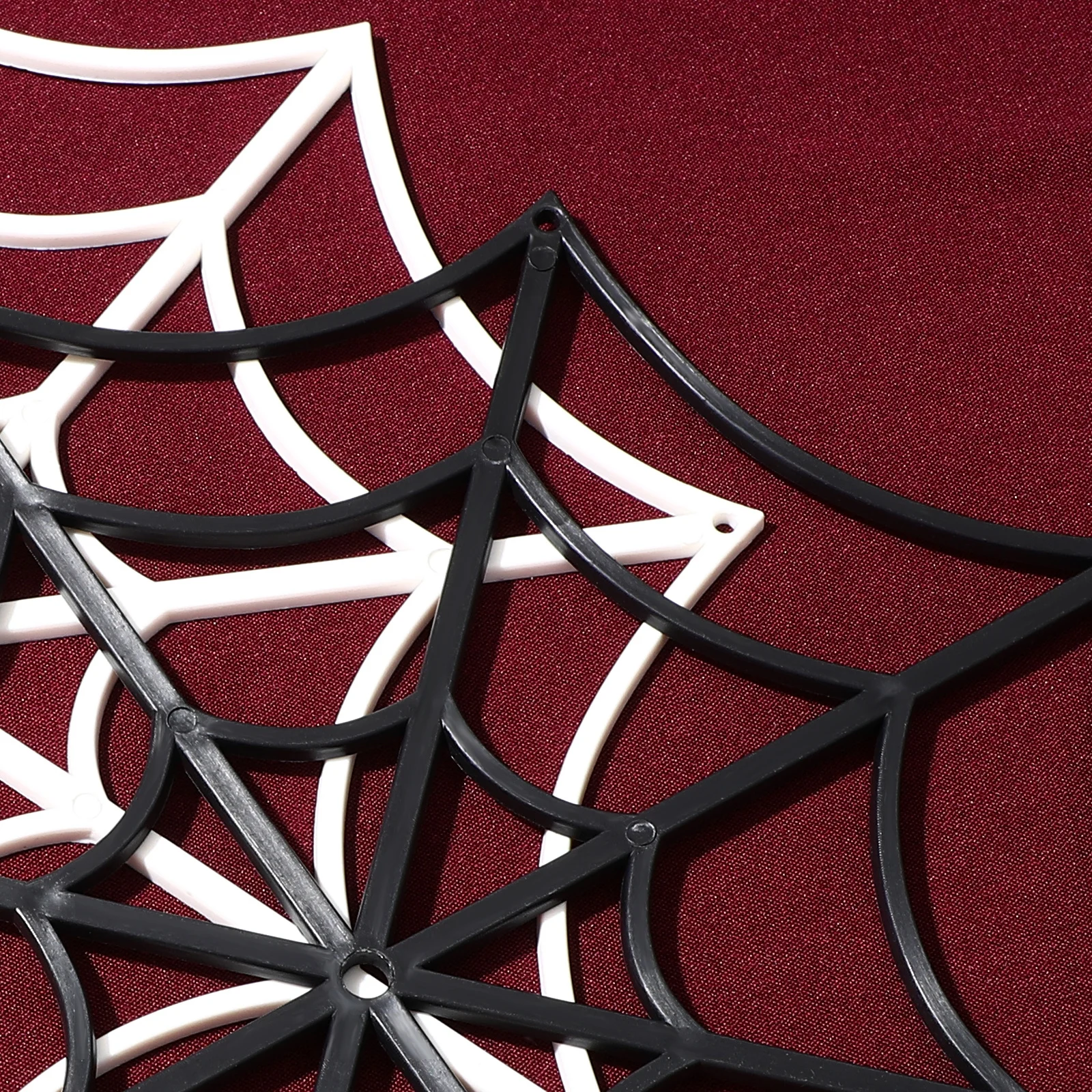 

12pcs Spider Web Decorations Halloween Fake Cobwebs Party Supplies Garden Decorations Plastic Adornments For Kids Prank Fun