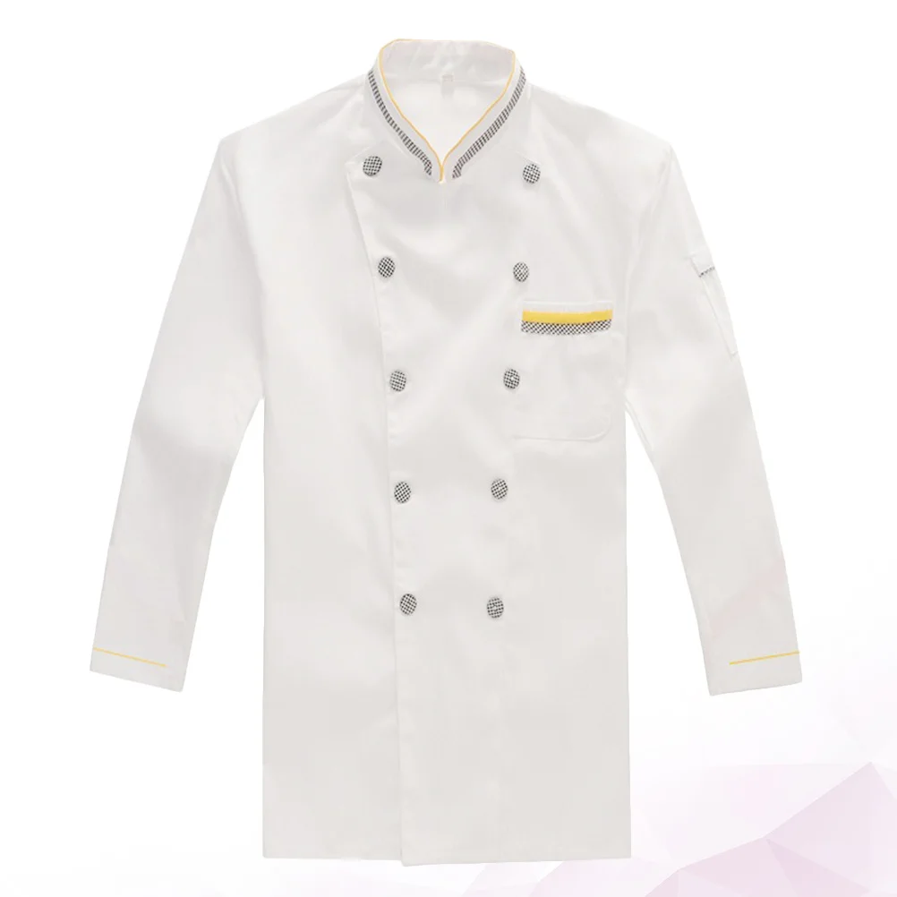 Chaqueta de Catering duradera y transpirable de manga larga, diseño Unisex para restaurante, Hotel, chaqueta de Chef de manga larga Xxxl