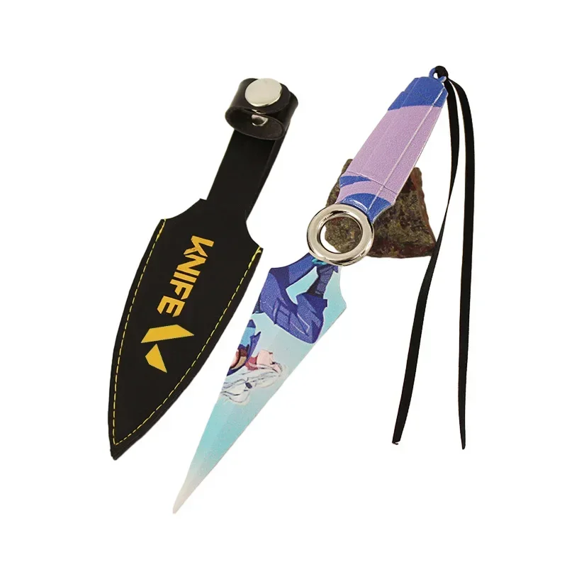 17 centimetri Valorant Gioco Arma JETT Kunai con Modello Periferiche Portachiavi Arma Modello In Metallo Action Figures Regalo Giocattoli Gioco per I Ragazzi