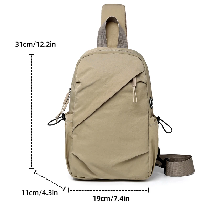 حقيبة ظهر صغيرة متعددة الأغراض للرياضات الخارجية والترفيه والمشي لمسافات طويلة والسفر، وحقيبة صدر للجنسين، وكتف سفر قابل للتحويل