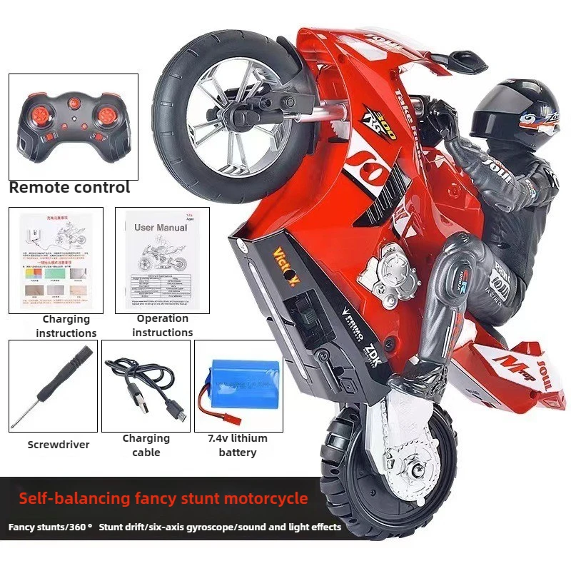 Hot 1:6 Bilancia Stunt Rc Drift Car, Auto telecomandata, Motociclo autobilanciante rotante rovesciato, Giocattoli per bambini, Auto RC Regalo divertente
