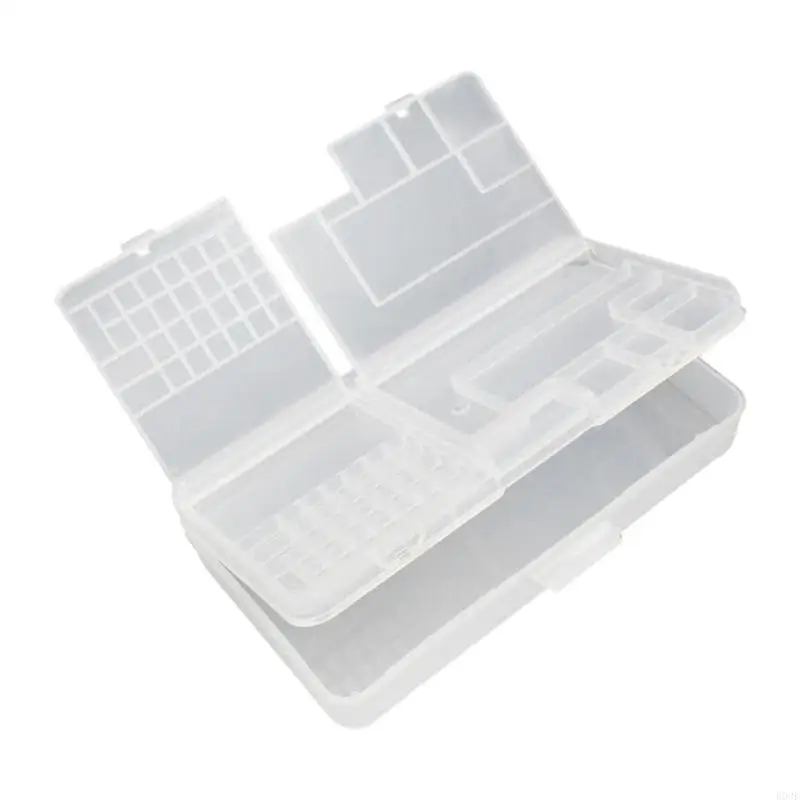 Heavy Duty Tool Storage Case Featuring 2Tier Compartments Compactly Design For Hardware Organization Storage Box Holder B03E