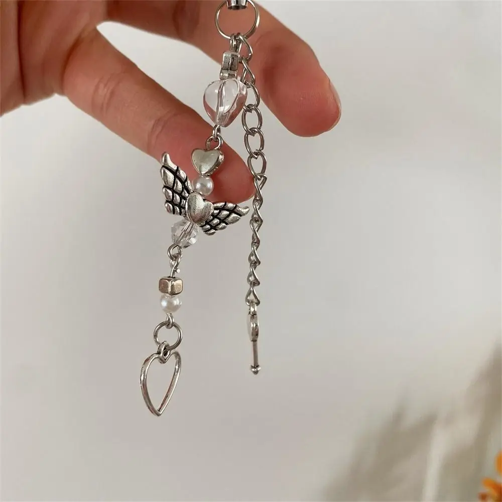 Sparkling Y2k Phone Chain Phone Charm Beaded Keyring Phone Lanyard Acrylic Hanging Ornament Mobile Phone Strap Girl Woman