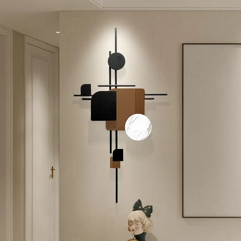Decoração de Parede em Metal 3D Moderna de Alta Qualidade, Arte em Ferro com Tema Natural para Sala de Estar, Design Funcional Art Déco para Pendurar
