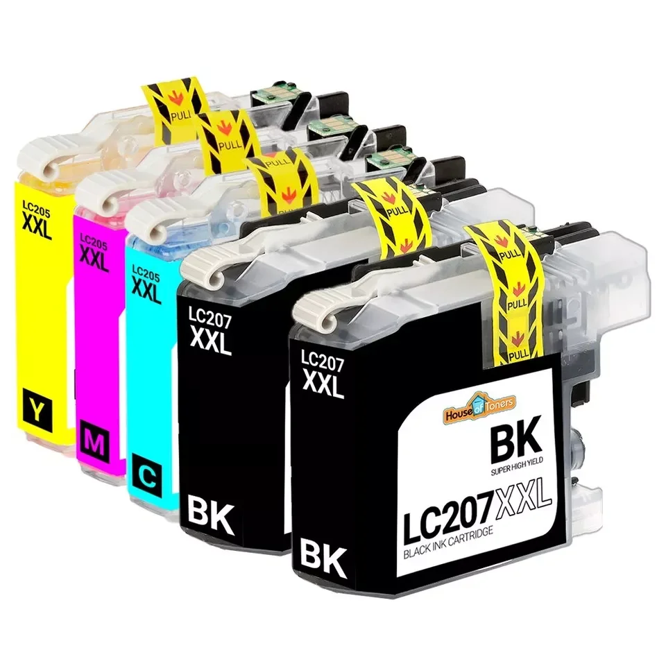 5PK LC207 LC205 XXL BCMY Ink Cartridges for Brother MFC-J4320DW J4420DW J4620DW