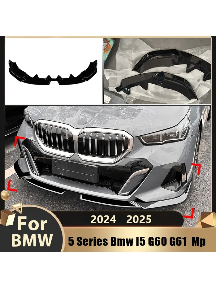 Voor BMW 5 Serie Bmw I5 G60 G61 2024 + Mp Voorste Lip Front Schop Spoiler Guard Protector Lagere Surround body Kits Auto-onderdelen - afbeelding 2