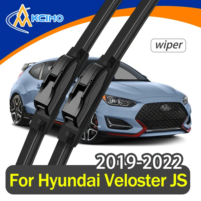 

For Hyundai Veloster JS 2019–2022 Wiper Front Wiper Blades 2pcs HD Quiet Durable Automotive Wiper Windshield Accessories