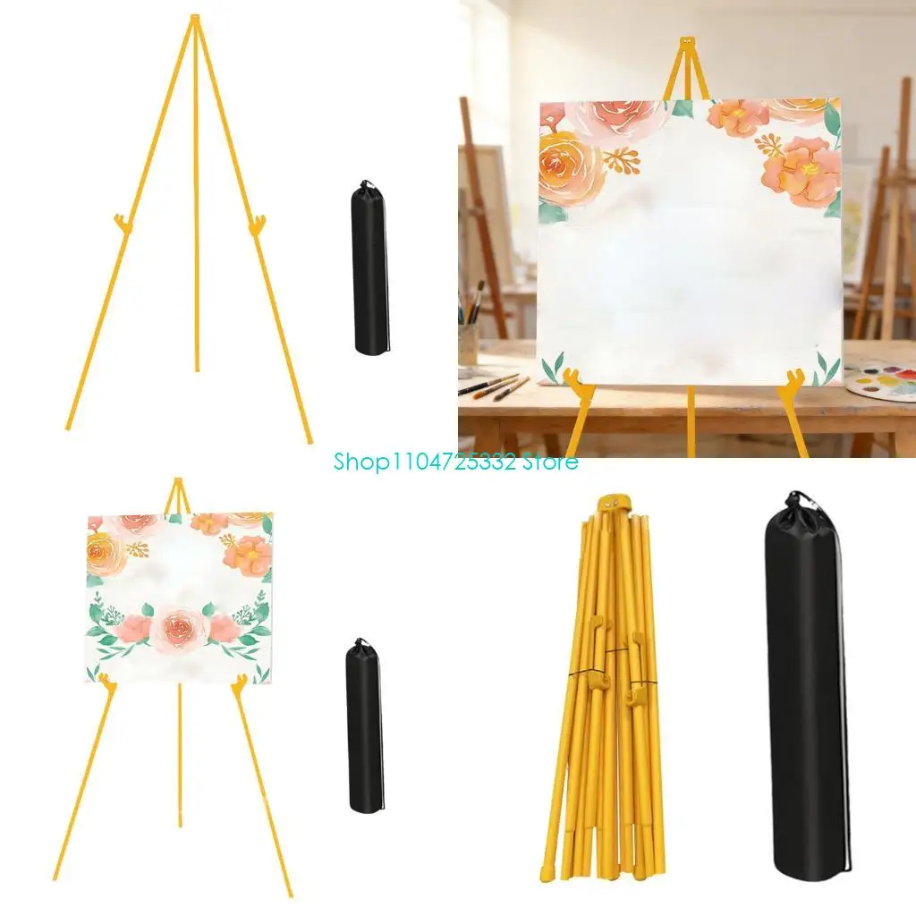 P5EA Professional Artist Easel Stand Folding Metal Tripod Easel Canvas Display Stand