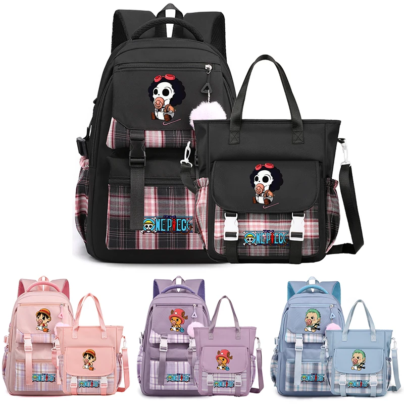 2Pcs/set One Piece Backpack Handbag Messenger Bag for Teenager Boy Girl Back To School Bag Women Men Leisure Travel Bag Rucksack