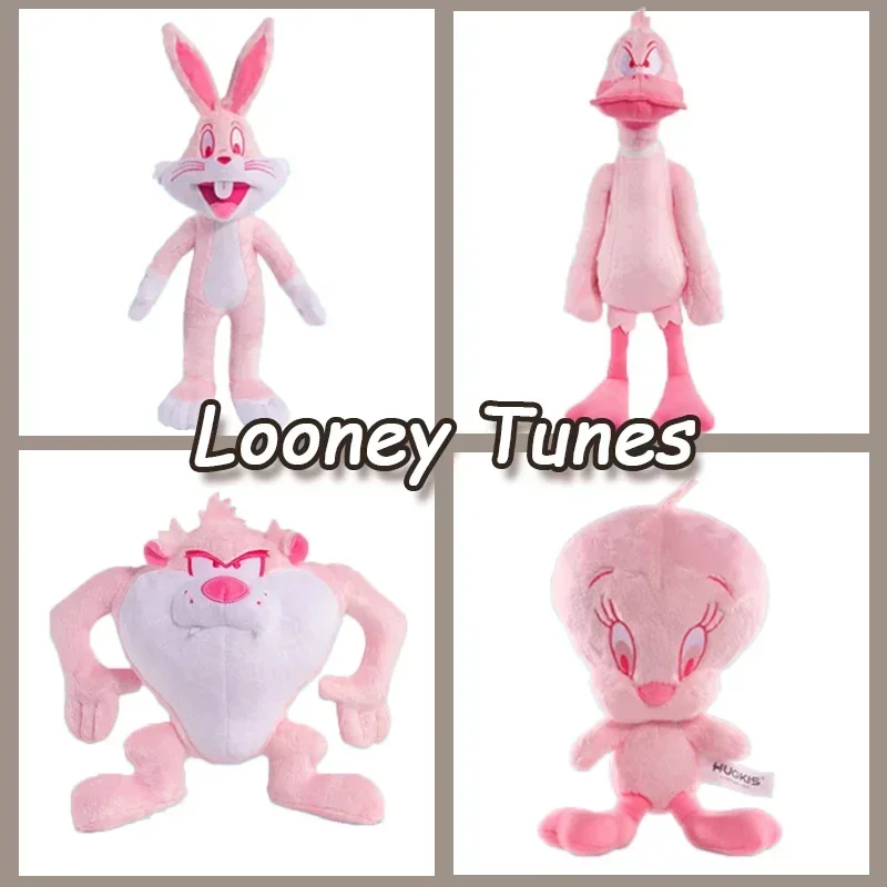 Free Shipping Looney Tunes Kawaii Pink Bugs Bunny Plush Toy Tweety Bird Daffy Duck Wolf Anime Figures Plushies Stuffed Doll Toys