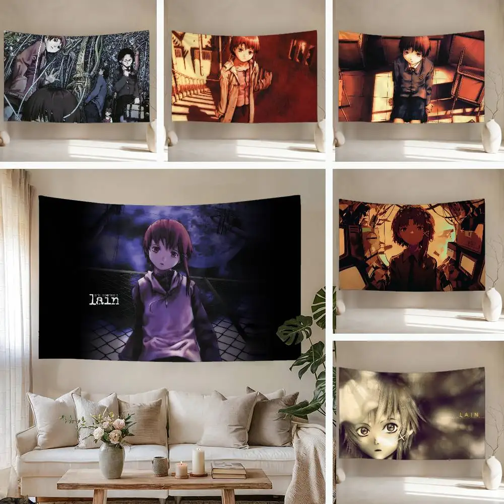 Movie Lain Anime Tapestry Customizable Tapestries Of Various Styles,wall Hangings, Celebrity Photo Printing,wall Hangings