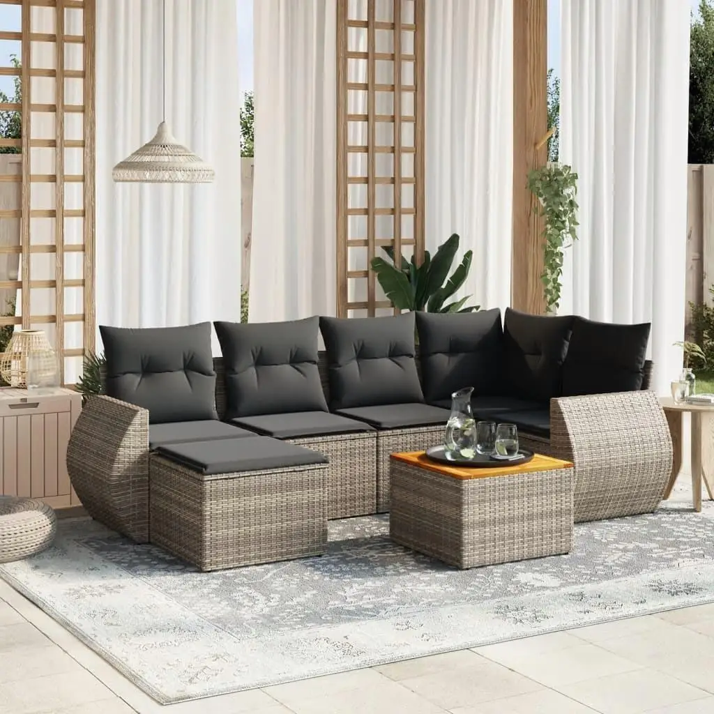 

Cozy Gray Garden Sofa Set for Outdoor Patio Furniture Modern Weatherproof Seating