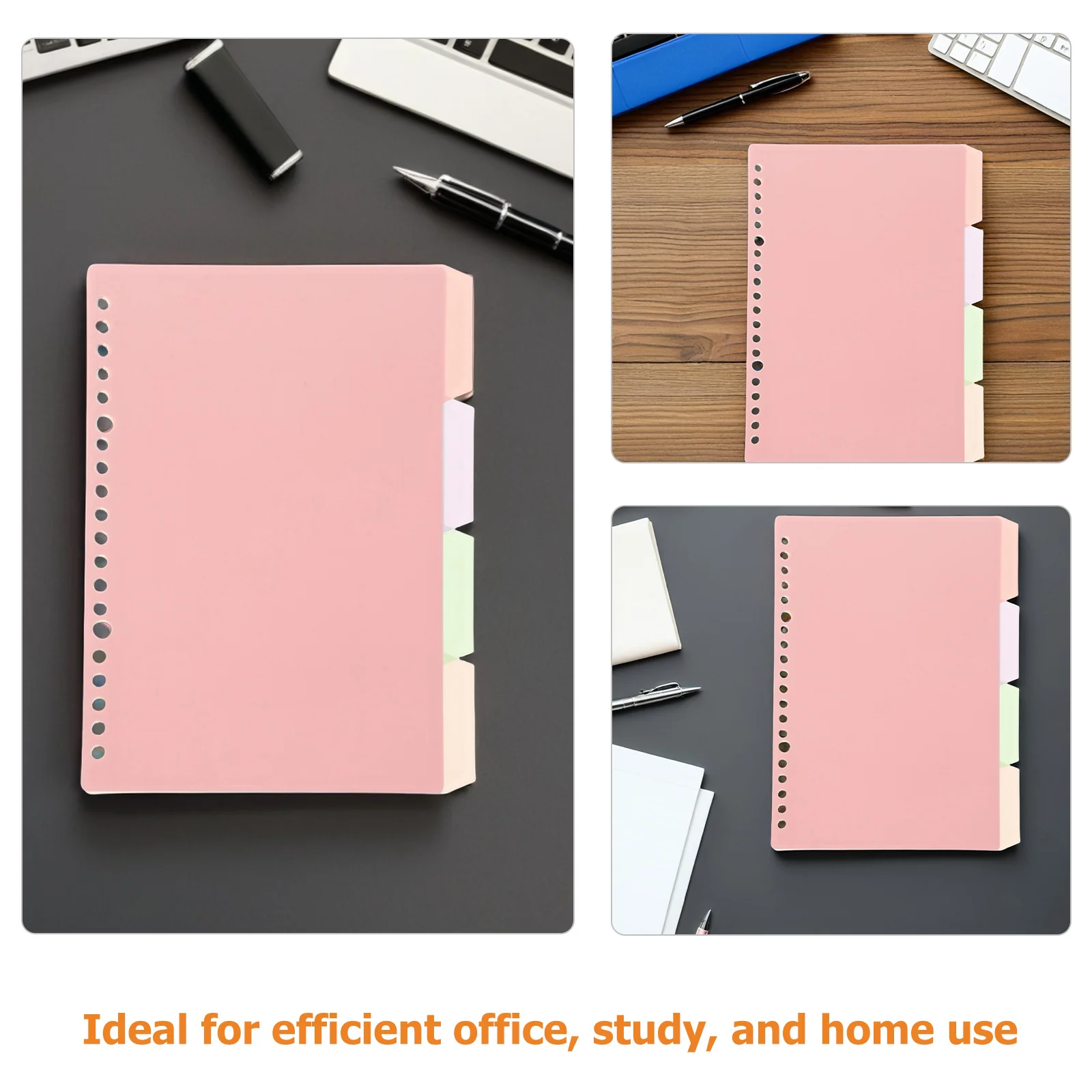 6 set Plastic Binder Dividers With Tabs For Notebooks File Organization Multicolor Page Separators School Office Home Use Loose