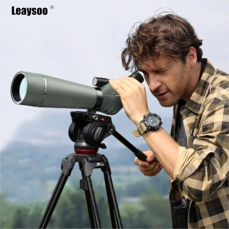 

LEAYSOO 20X60/80 Telescope High Magnification Professional IPX7 Waterproof Zoom Monoculars HD BAK4 Prism Monoculars Birdwatching