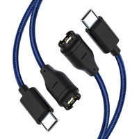 2-Pack Braided Cable for Garmin Approach S70 S60 S42 S40 S12 S10 G12, X10 USB-C Smartwatch Charger Replacement Charger