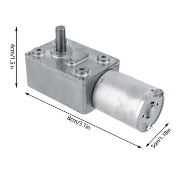 12V stejnosměrný proud, kovový převod, vysokotorzní turbínový turbomotor s šnekovou převodovkou, 3 ot./min. 10 nejlepší prodej malý motor s vysokým točivým momentem - №6