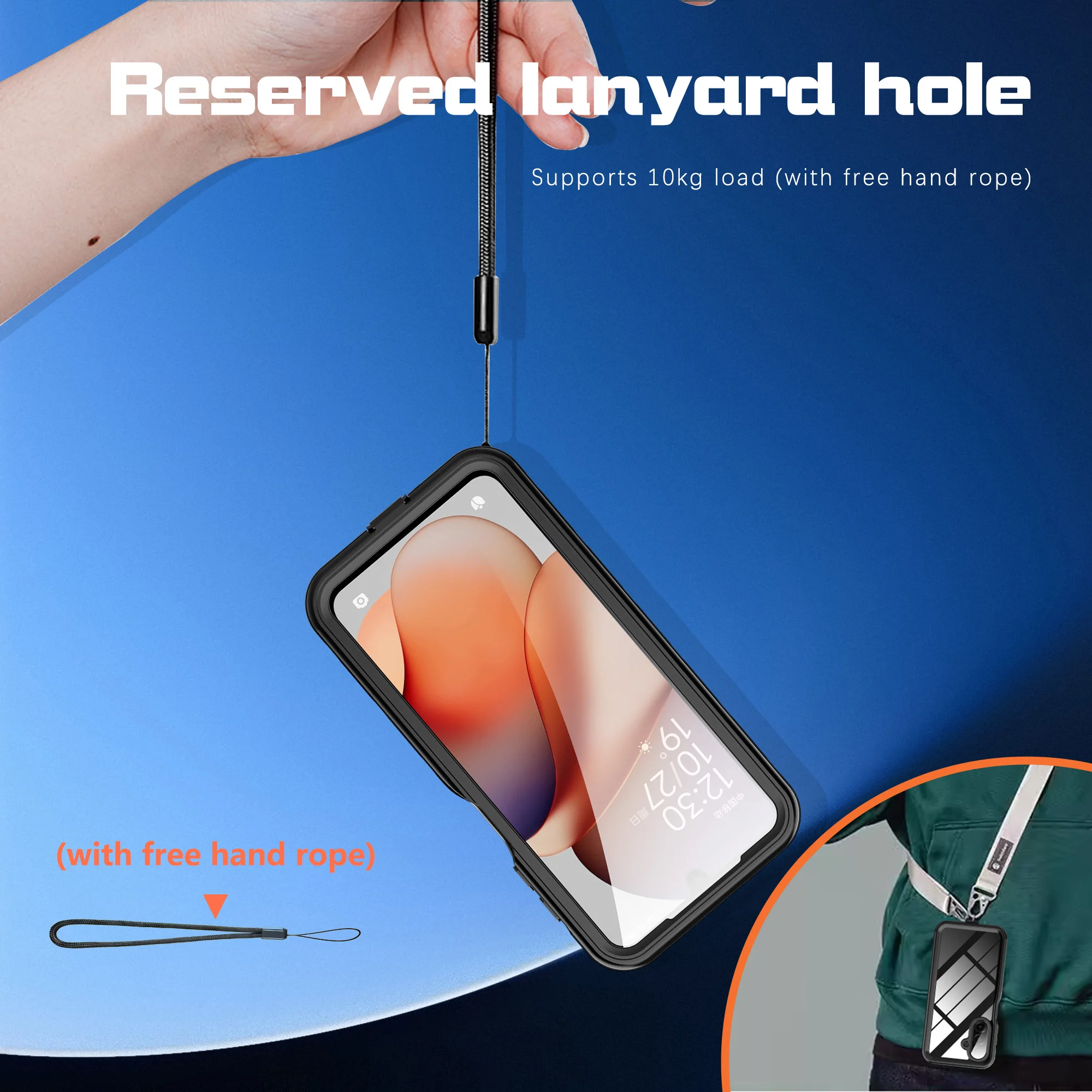 Geeignet für Samsung Galaxy A17 A16 A26 A36 A56 A15 A25 A35 A55 Handyhülle, Wasserdichte Transparente Stoßfeste Allround-Schutzhülle – Detail 8