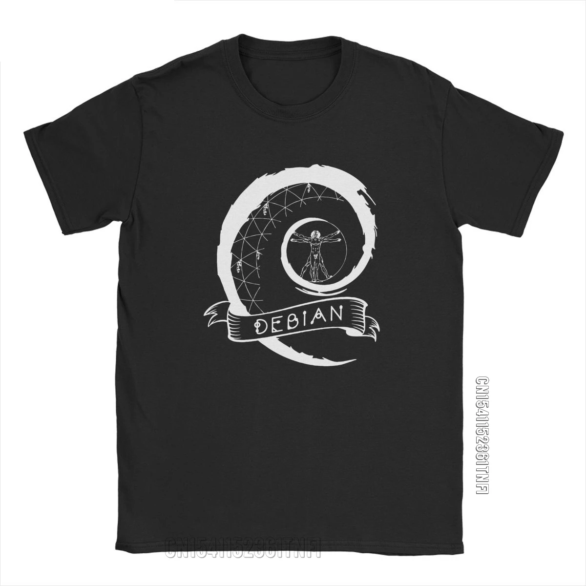 Men Debian Linux Computer T Shirts Pure Cotton Clothes Casual Classic Short Sleeve Crew Neck Tee Shirt Big Size T-Shirt