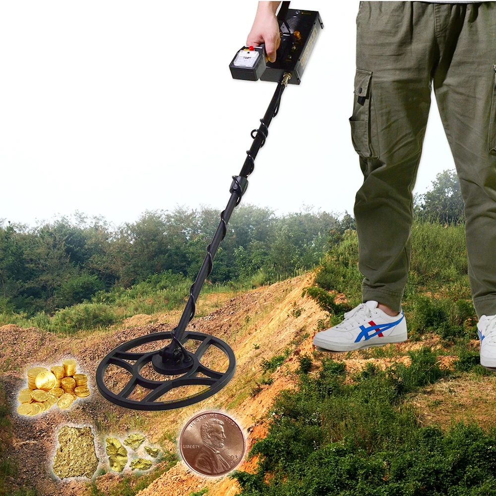 ALLOSUN TS130 Metal Detector Underground with iron box Handheld Gold Metal Detector