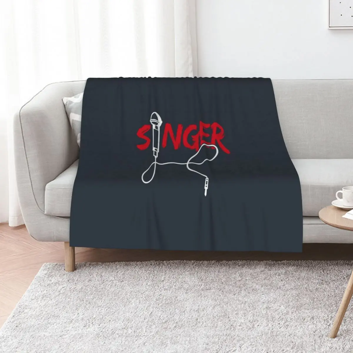 Singer band festival music microphone Throw Blanket Heavy halloween Giant Sofa Large Quilt Bed Fashionable Blankets