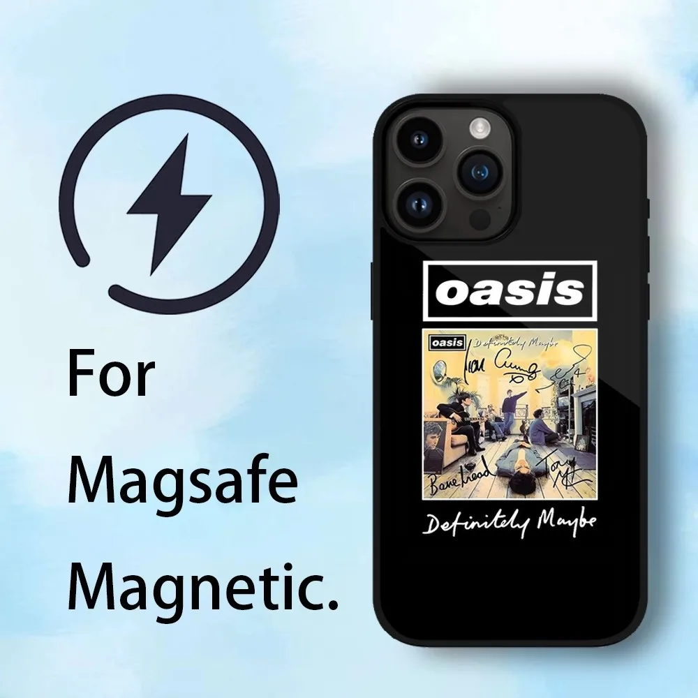 Hot Band O-Oasis Phone Case For iPhone 11 12 13 14 15 Max Plus Phone Magnetic for Macsafe Cases Cover