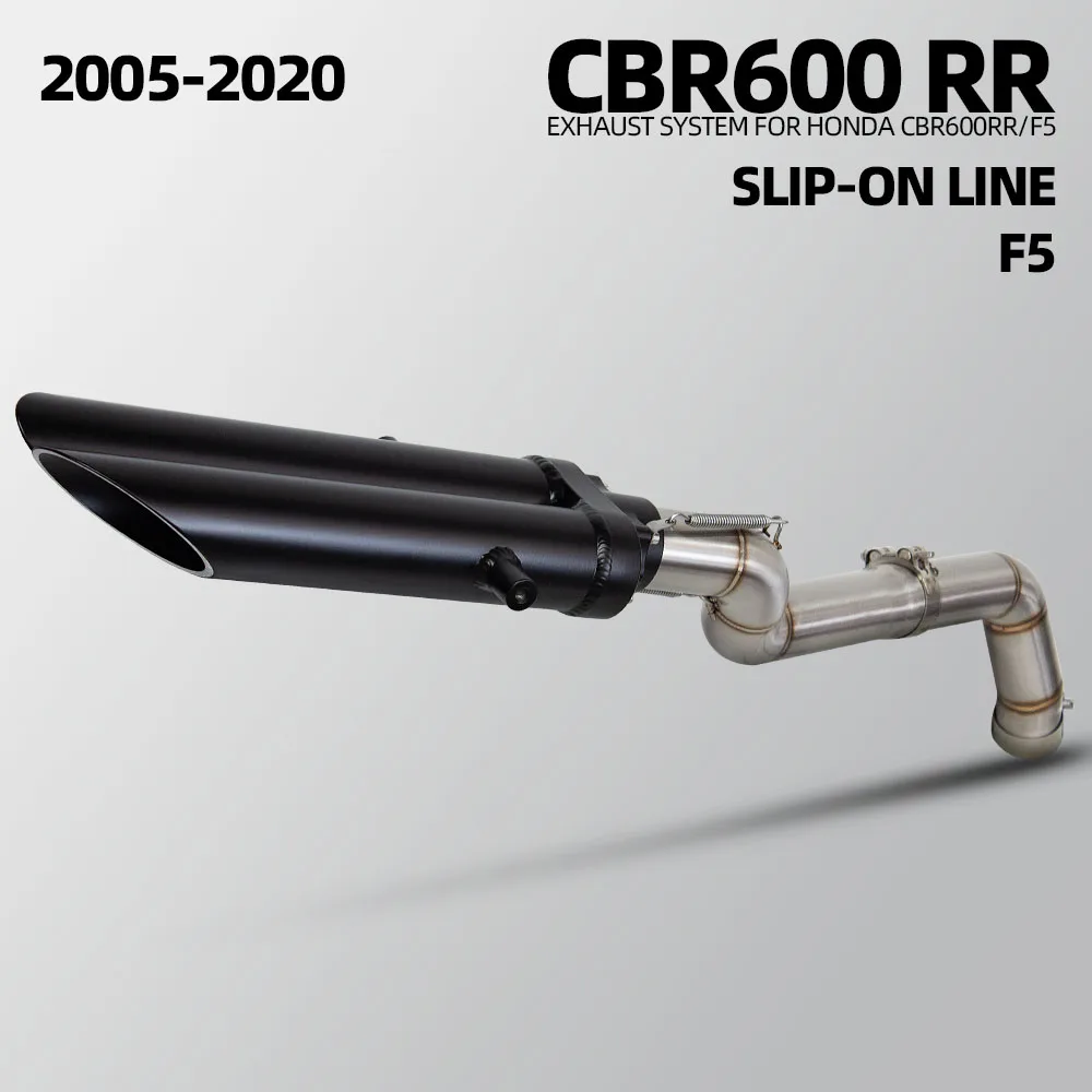 For Honda CBR600 RR F5 2005-2020 Motorcycle Slip on Line Exhaust Modify Middle Pipe Muffler with DB Killer Escape Racing Kit