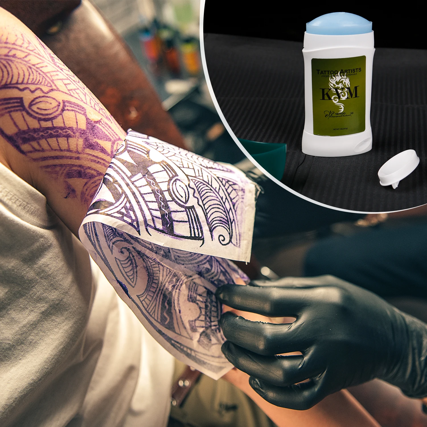 KVM 1/2/3 قطعة نقل الوشم الصابون الوشم هلام الوشم لوازم الوشم استنسل الصابون الوشم آلات النقل الحراري لوازم