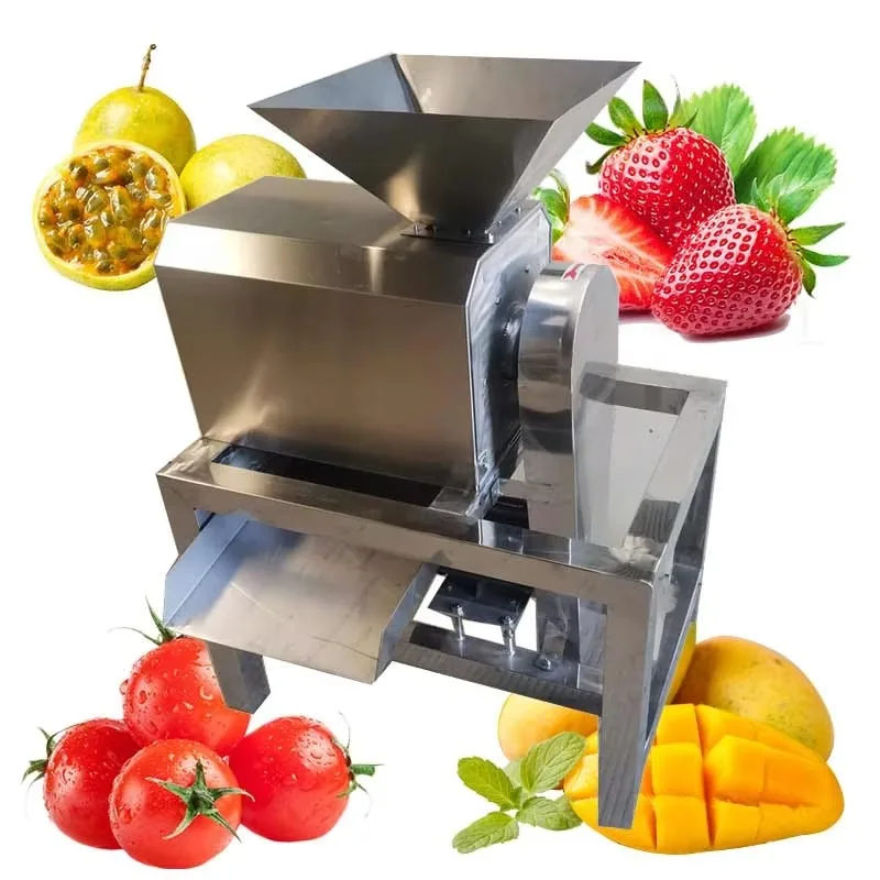 Fruit Vegetable Puree Juice Press Squeezer Pulping Processing Machine Stainless Steel Crusher Screw Apple Lemon Juicer Custom