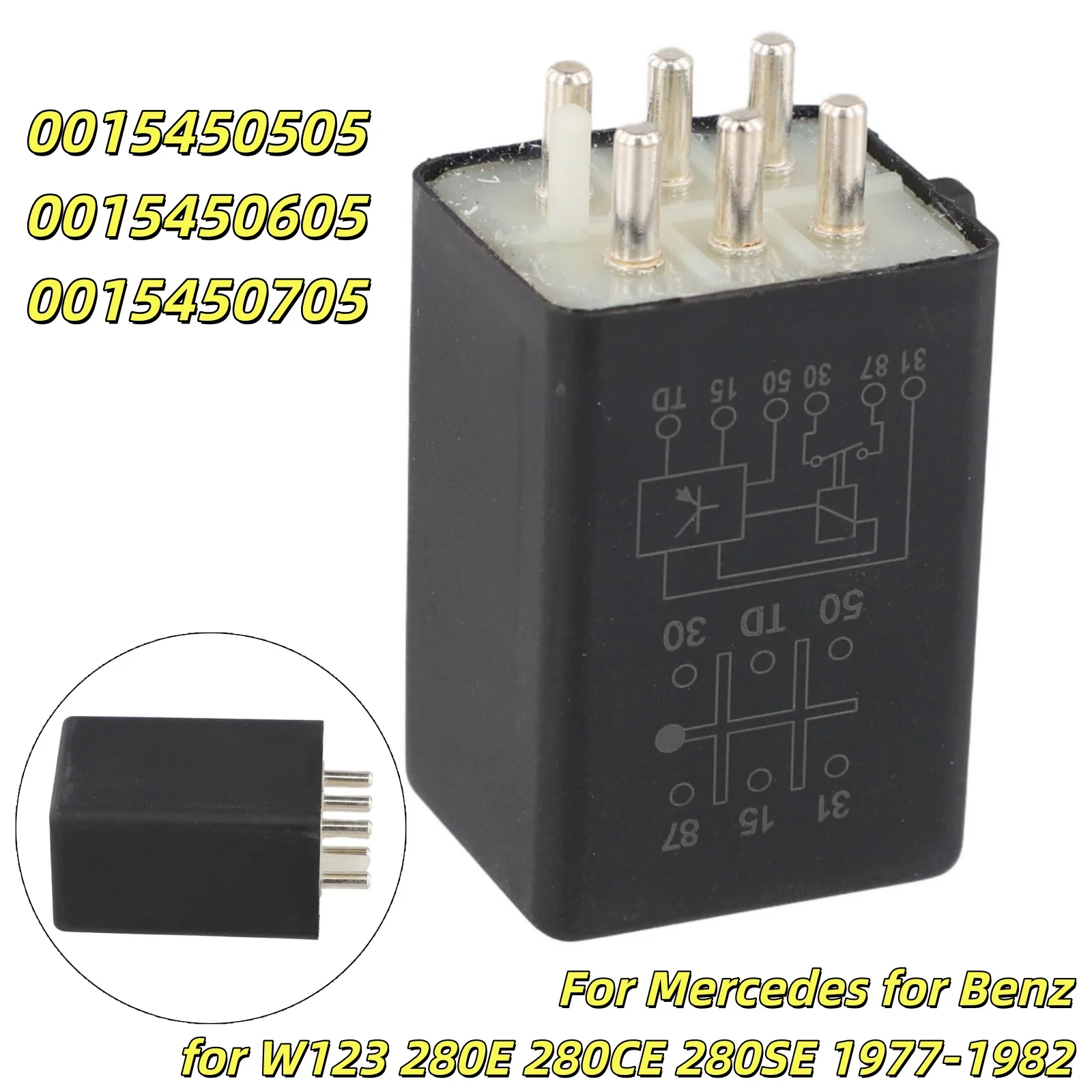 For Fuel Pump Relay 0015450505 0015450605 0015450705 For Mercedes For Benz W123 280E 280CE 280SE 1977-1982 12V Car Interior