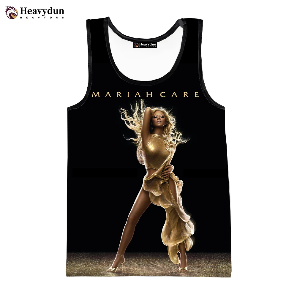 2023 New Fashion Mariah Carey 3D Printed Tank Tops Men Women Summer Casual Sleeveless Shirts Hip Hop Streetwear Oversized Tops