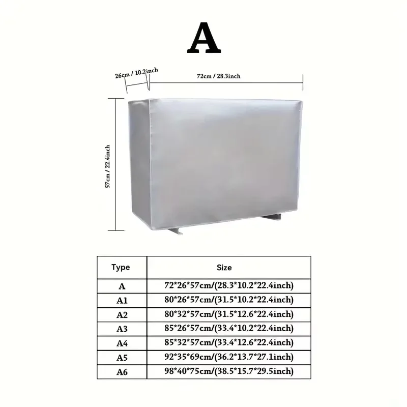 Ultimative Abdeckung für Außenklimaanlagen – langlebiger, wasserdichter und UV-beständiger Polyester-Schutz für Haushaltsgeräte – Detail 5