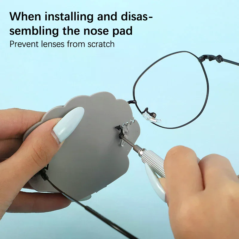 Double-Sided Silicone Glasses Lens Cover Protect Lens Scratch-Resistant Anti-Wear For Repairing Eyeglasses And Protecting Lenses