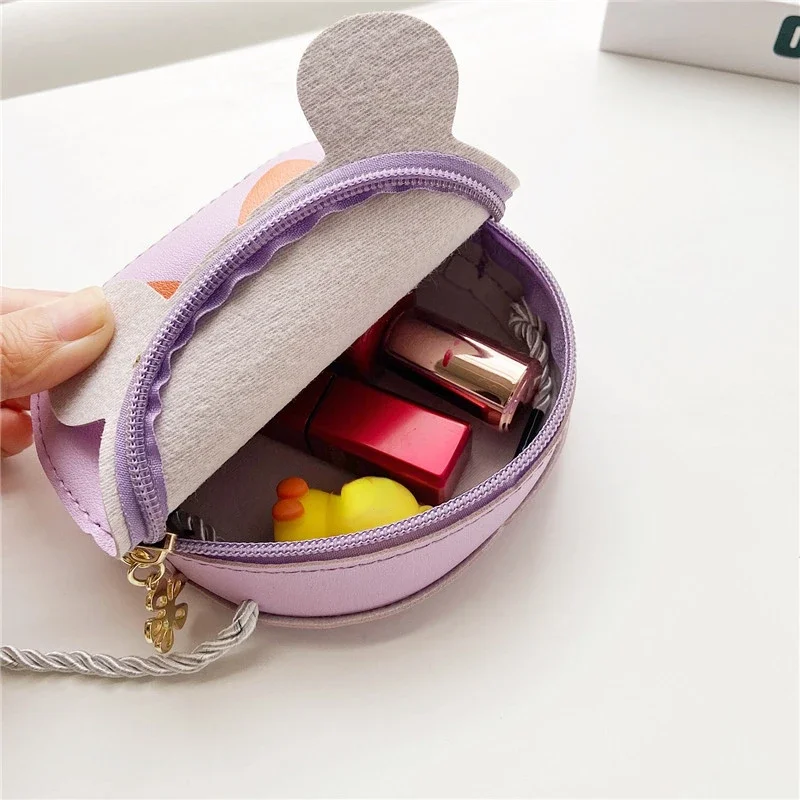 2024 New Popular Korean Version Cartoon Mini Round Bag Ins Chain Messenger Bag Children's Shoulder Bag Bags for Girls