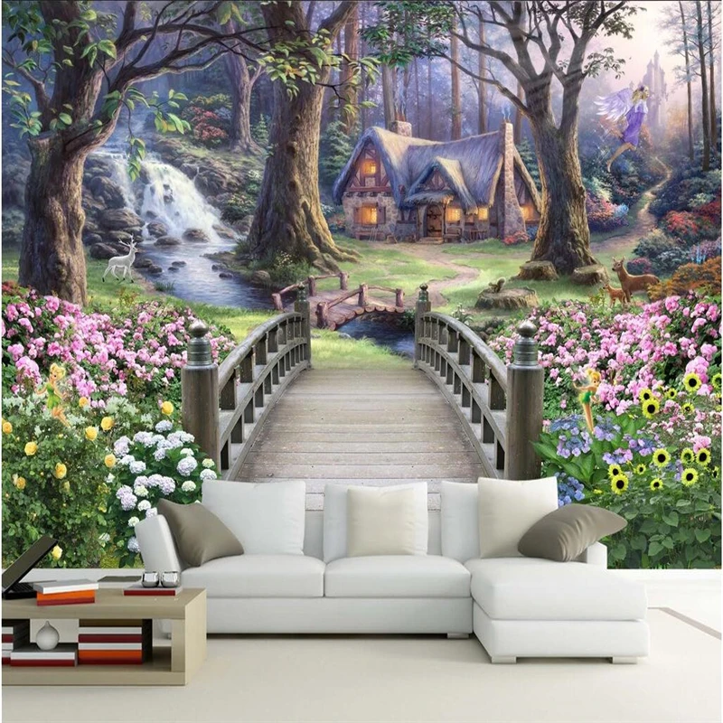 3D Castle Landscape Custom Wallpaper Murals for Children's Room Home Decor Creative Papel De Parede Wall Paper