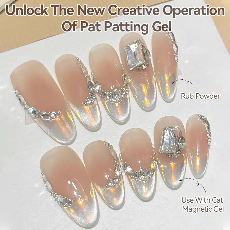 UR SUGAR 1/2 Stück Weißes Pat Painting Gel Nagellack 4-in-1 Gradient French Cover Edge Lines Nagelstempelmuster Nagel-DIY-Pattin – Detail 10