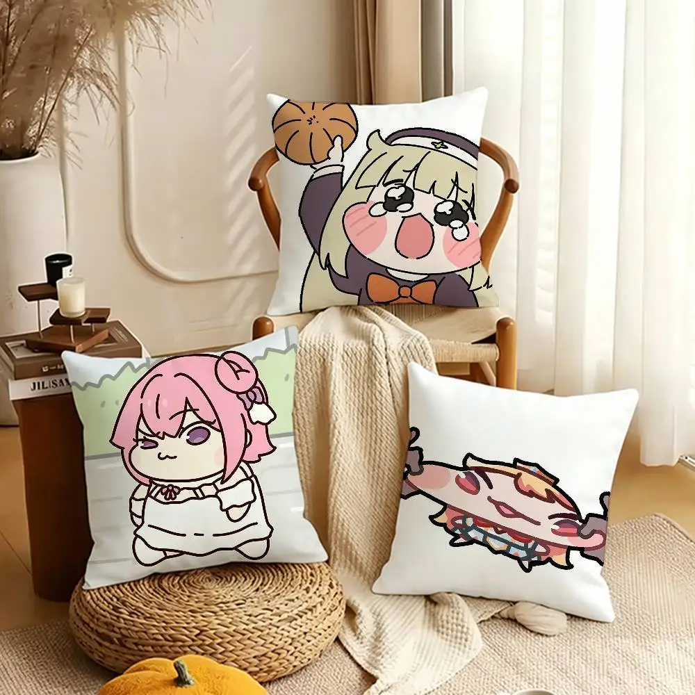 Game T-Trickcal Chibi Go Pillow Cover Sofa Cushion Cover Home Room Decoration Children Gift